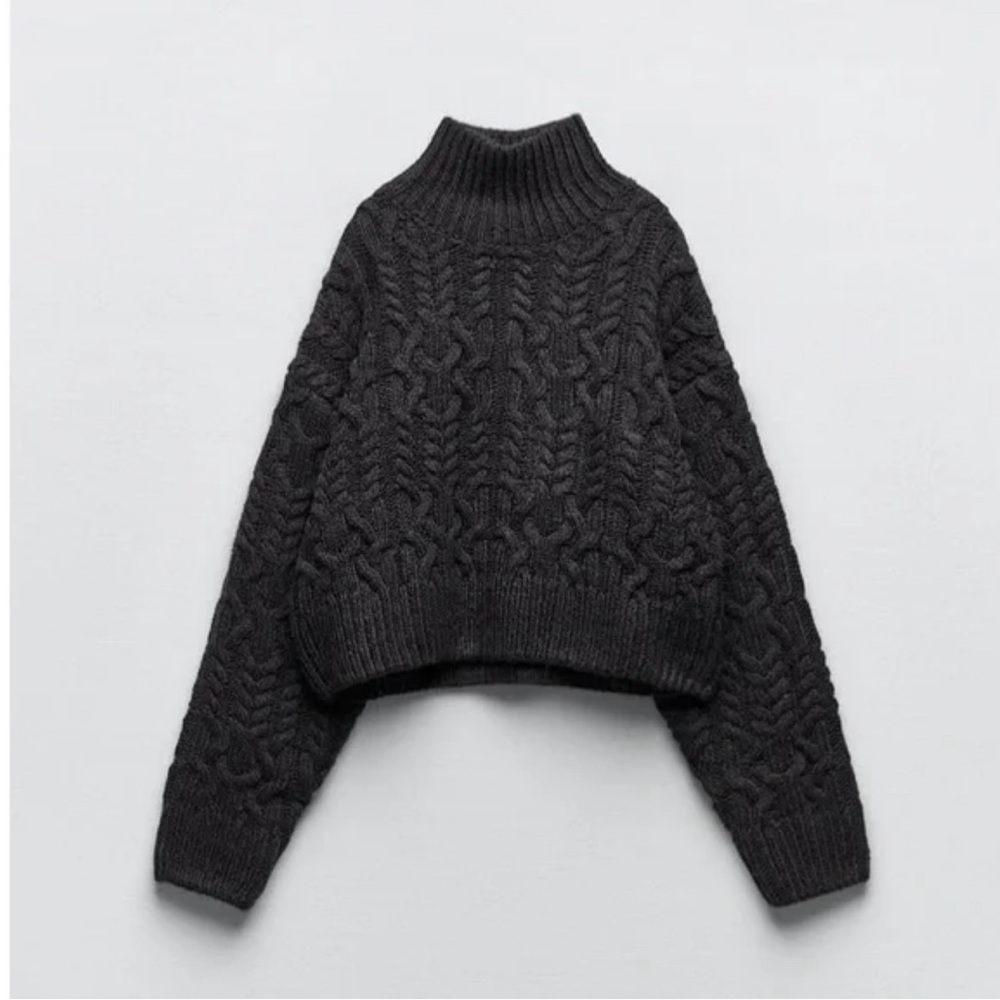 Zara wool dark grey sweater